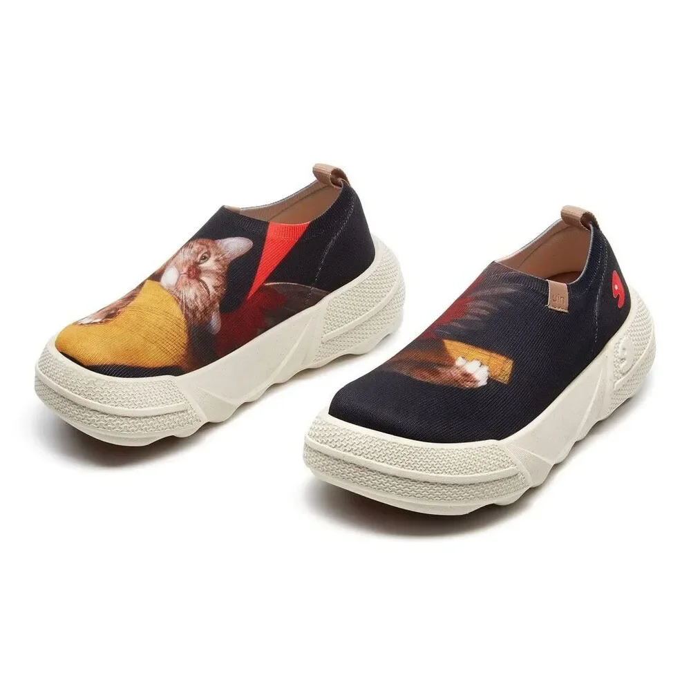 UIN women’s Chunky Platform Fashion Sneakers (Music Angel and the Cat 3)